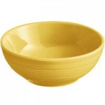 Acopa Capri 4.5 oz. Citrus Yellow Stoneware Fruit Bowl / Monkey Dish - 48/Case