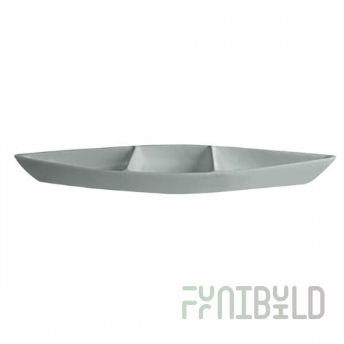 G.E.T. Enterprises BT319ST Bugambilia 6.9 Qt. Classic Textured Finish Steel Resin-Coated Aluminum Deep Boat with Dividers