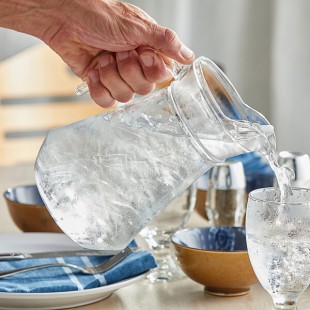 Acopa 44 oz. Glass Pitcher with High Pour Lip Acopa 44 oz. Glass Pitcher with High Pour Lip