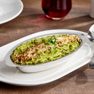 Choice 12 oz. Stainless Steel Oval Au Gratin Dish Choice 12 oz. Stainless Steel Oval Au Gratin Dish