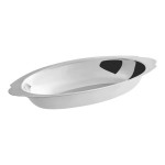 Choice 12 oz. Stainless Steel Oval Au Gratin Dish