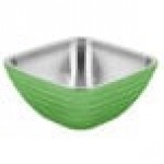 Vollrath 4763235 Double Wall Square Beehive 1.8 Qt. Serving Bowl - Green Apple