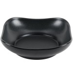 Hall China from Steelite International HL12120AFCA Foundry 42 oz. Black China Square Bowl with Scalloped Edges - 12/Case Hall China from Steelite International HL12120AFCA Foundry 42 oz. Black China Square Bowl with Scalloped Edges - 12/Case