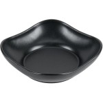 Hall China from Steelite International HL12120AFCA Foundry 42 oz. Black China Square Bowl with Scalloped Edges - 12/Case Hall China from Steelite International HL12120AFCA Foundry 42 oz. Black China Square Bowl with Scalloped Edges - 12/Case