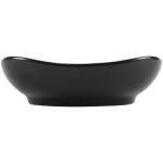Hall China from Steelite International HL12120AFCA Foundry 42 oz. Black China Square Bowl with Scalloped Edges - 12/Case Hall China from Steelite International HL12120AFCA Foundry 42 oz. Black China Square Bowl with Scalloped Edges - 12/Case