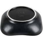 Hall China from Steelite International HL12120AFCA Foundry 42 oz. Black China Square Bowl with Scalloped Edges - 12/Case Hall China from Steelite International HL12120AFCA Foundry 42 oz. Black China Square Bowl with Scalloped Edges - 12/Case