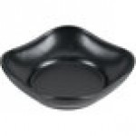 Hall China from Steelite International HL12120AFCA Foundry 42 oz. Black China Square Bowl with Scalloped Edges - 12/Case Hall China from Steelite International HL12120AFCA Foundry 42 oz. Black China Square Bowl with Scalloped Edges - 12/Case