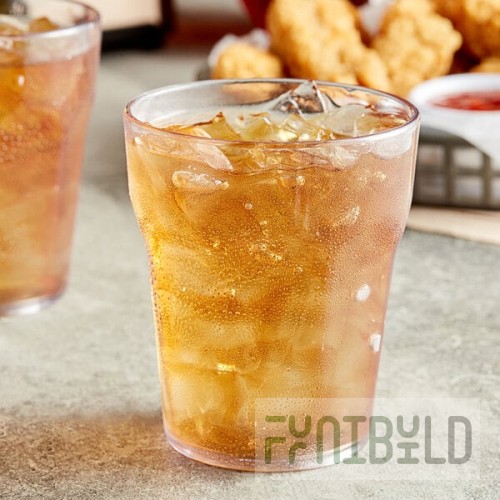 Choice 12 oz. Clear Plastic Paneled Tumbler - 12/Pack