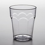 Choice 12 oz. Clear Plastic Paneled Tumbler - 12/Pack