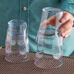 Choice 12 oz. Clear Plastic Paneled Tumbler - 12/Pack