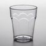 Choice 12 oz. Clear Plastic Paneled Tumbler - 12/Pack