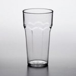 Choice 12 oz. Clear Plastic Paneled Tumbler - 12/Pack