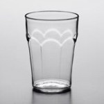 Choice 12 oz. Clear Plastic Paneled Tumbler - 12/Pack