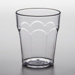 Choice 12 oz. Clear Plastic Paneled Tumbler - 12/Pack