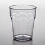 Choice 12 oz. Clear Plastic Paneled Tumbler - 12/Pack