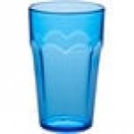Choice 12 oz. Clear Plastic Paneled Tumbler - 12/Pack