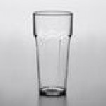 Choice 12 oz. Clear Plastic Paneled Tumbler - 12/Pack