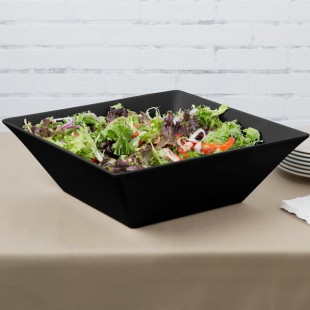 GET ML-250-BK 20.4 Qt. Black Siciliano Square Bowl - 3/Case