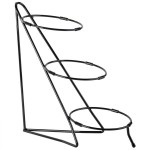 Cal-Mil C1222-8 Iron Black Three Tier Round Bowl Stand - 8 Cal-Mil C1222-8 Iron Black Three Tier Round Bowl Stand - 8