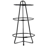 Cal-Mil C1222-8 Iron Black Three Tier Round Bowl Stand - 8 Cal-Mil C1222-8 Iron Black Three Tier Round Bowl Stand - 8
