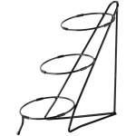 Cal-Mil C1222-8 Iron Black Three Tier Round Bowl Stand - 8 Cal-Mil C1222-8 Iron Black Three Tier Round Bowl Stand - 8