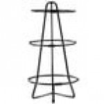 Cal-Mil C1222-8 Iron Black Three Tier Round Bowl Stand - 8 Cal-Mil C1222-8 Iron Black Three Tier Round Bowl Stand - 8