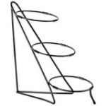 Cal-Mil C1222-8 Iron Black Three Tier Round Bowl Stand - 8 Cal-Mil C1222-8 Iron Black Three Tier Round Bowl Stand - 8