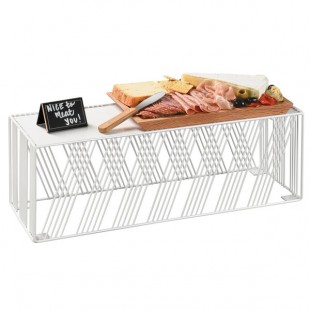 Cal-Mil 4103-7-15 Portland White Wire Rectangular Riser - 20 1/4