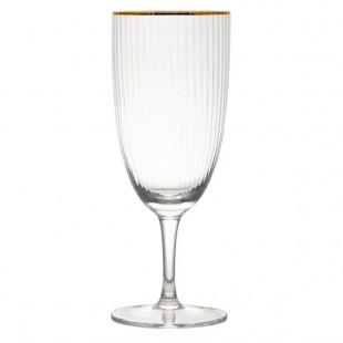 10 Strawberry Street Markle 16 oz. Gold Rimmed Water Goblet - 4/Pack