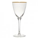 10 Strawberry Street Markle 16 oz. Gold Rimmed Water Goblet - 4/Pack