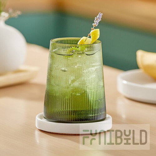 Acopa Lore 12 oz. Green Stemless Wine Glass - 12/Case