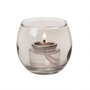 Hollowick 5119S Small Smoke Lustre Glass Bubble Tealight Lamp Hollowick 5119S Small Smoke Lustre Glass Bubble Tealight Lamp