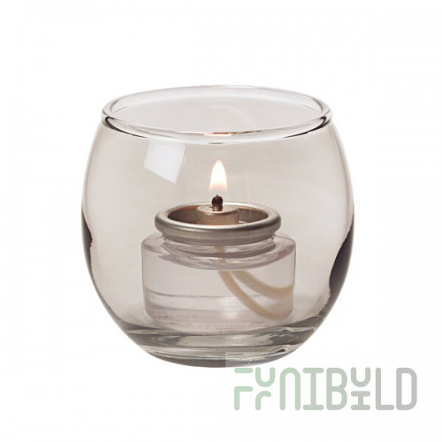 Hollowick 5119S Small Smoke Lustre Glass Bubble Tealight Lamp