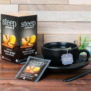 Steep By Bigelow Organic Lemon Ginger Herbal Tea Bags - 20/Box Steep By Bigelow Organic Lemon Ginger Herbal Tea Bags - 20/Box