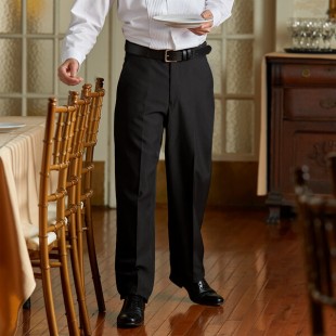 Henry Segal Men's Black Flat Front Comfort Fit Dress Pants - 36