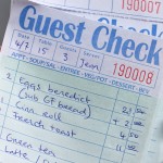 Choice 1 Part Green and White Guest Check with Top Guest Receipt - 50/Case
