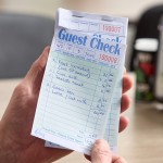 Choice 1 Part Green and White Guest Check with Top Guest Receipt - 50/Case