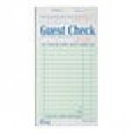 Choice 1 Part Green and White Guest Check with Top Guest Receipt - 50/Case