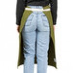 Uncommon Chef 3119 Moss Green Customizable 100% Cotton Canvas Marvel Bistro Apron with Natural Webbing and 1 Pocket - 33