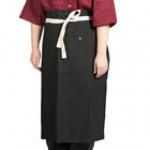 Uncommon Chef 3119 Moss Green Customizable 100% Cotton Canvas Marvel Bistro Apron with Natural Webbing and 1 Pocket - 33