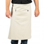 Uncommon Chef 3119 Moss Green Customizable 100% Cotton Canvas Marvel Bistro Apron with Natural Webbing and 1 Pocket - 33