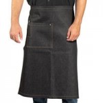 Uncommon Chef 3119 Moss Green Customizable 100% Cotton Canvas Marvel Bistro Apron with Natural Webbing and 1 Pocket - 33