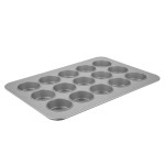 Chicago Metallic 43037 15 Cup 10 oz. Glazed Aluminized Steel Mini Cake / Oversized Muffin Pan - 17 7/8