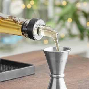 Franmara Crystal Fast Flow Pourer with Black Collar 8832 BU - 12/Pack