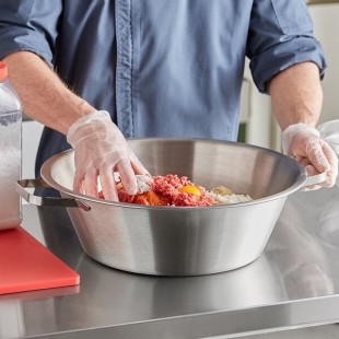Vollrath 72120 12 Qt. Stainless Steel Utility Pail with Handles - 16 1/2