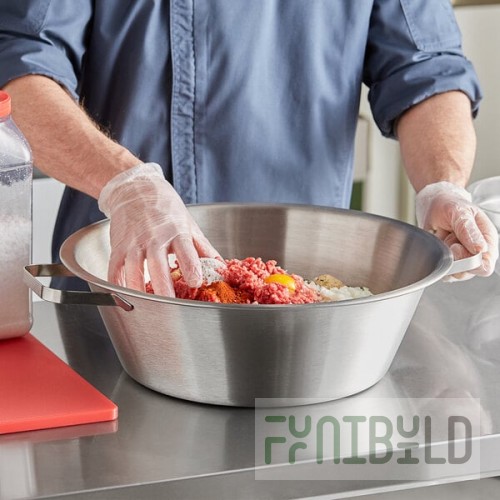 Vollrath 72120 12 Qt. Stainless Steel Utility Pail with Handles - 16 1/2