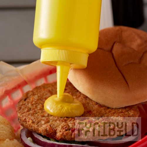 Vollrath 52065 Traex® 12 oz. Yellow Single Tip Slim Profile Squeeze Bottle