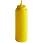 Vollrath 52065 Traex® 12 oz. Yellow Single Tip Slim Profile Squeeze Bottle