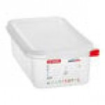Araven 03030 1/3 Size Translucent Polypropylene Food Pan with Airtight Lid - 4