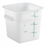 Carlisle 22 Qt. Allergen-Free Clear Square Polycarbonate Food Storage Container
